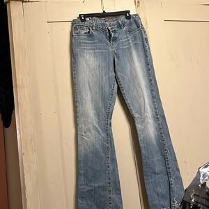 6 Long Abercrombie low waist women’s denim Jeans Button Fly Vintage 6L